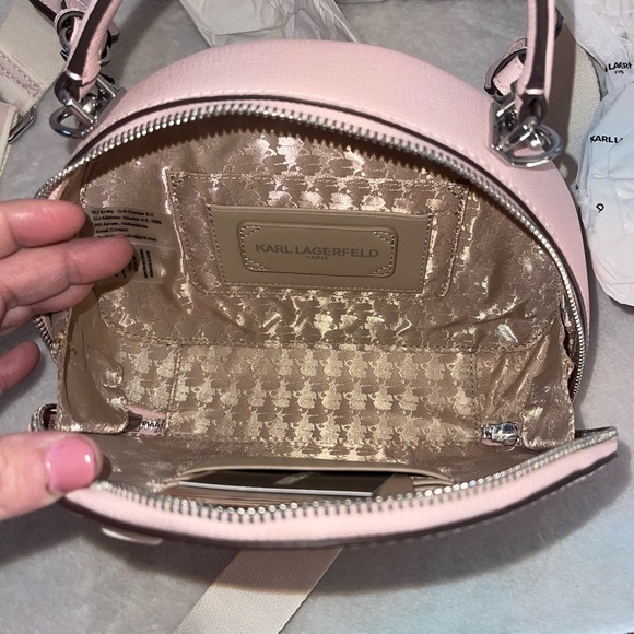 NWT Karl Lagerfeld Paris Maybelle Pink Crossbody Bag with Floral Design - Picture 10 of 11